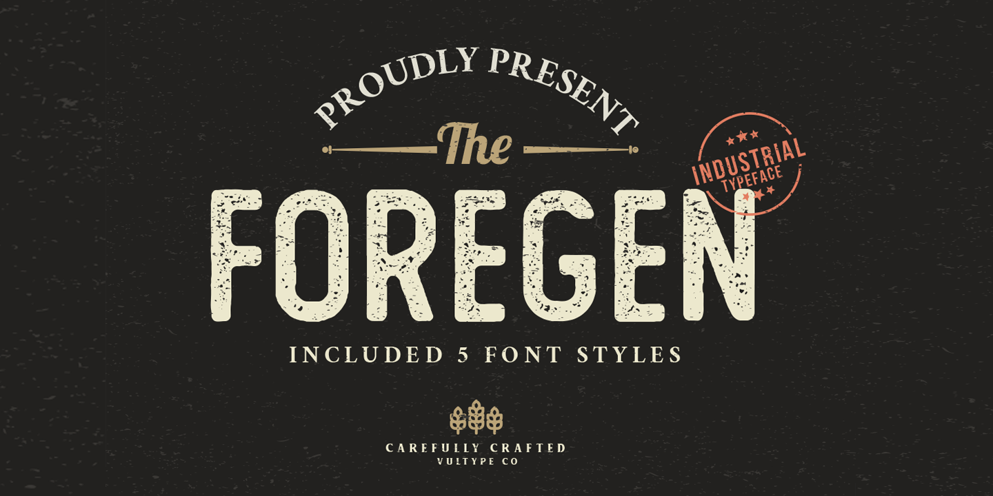 The Foregen Outline Font preview